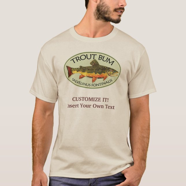 Brook Trout-Flygfisket T-shirt (Framsida)