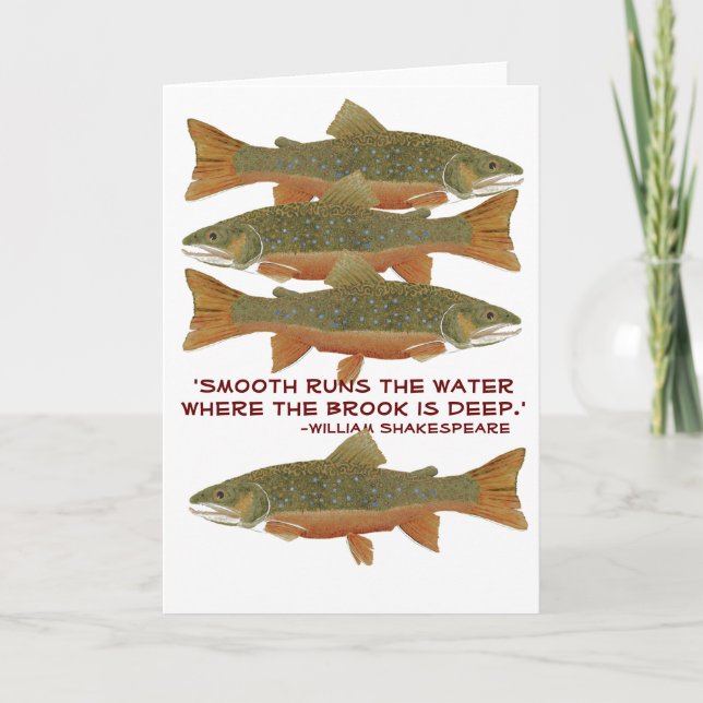 Brook Trout Hälsning Card Kort (Framsida)