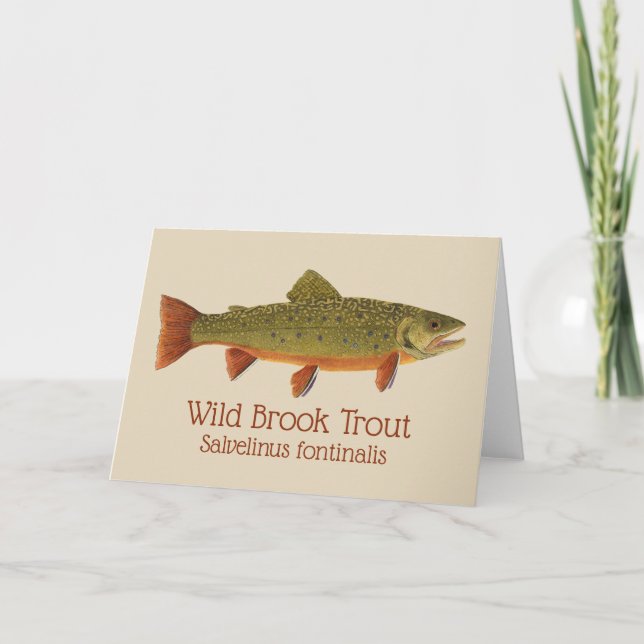 Brook Trout Hälsning Card Kort (Framsida)