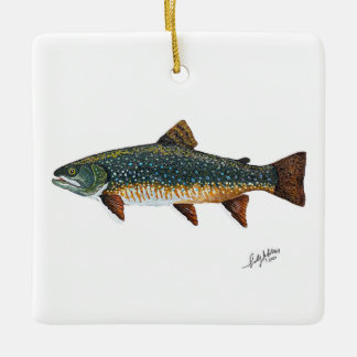 Brook Trout Julgransprydnad Keramik