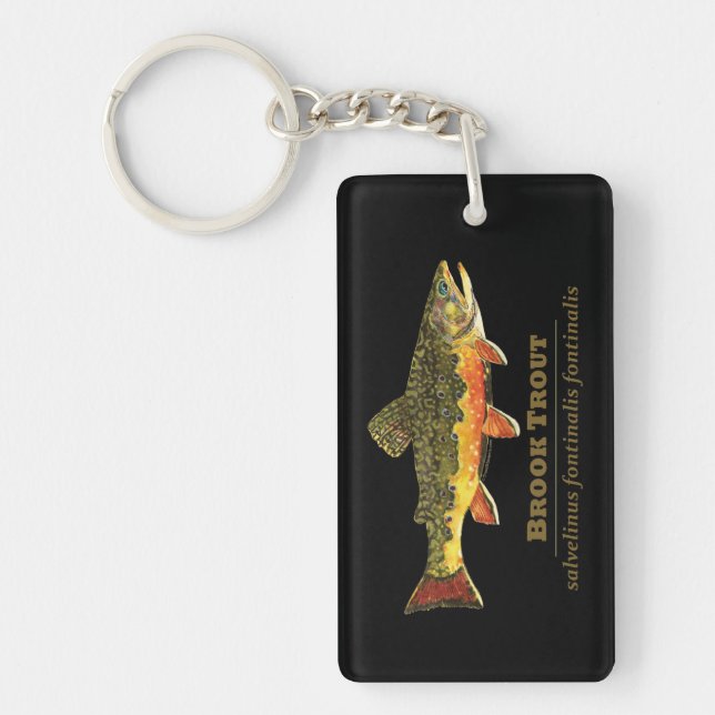 Brook Trout, latin Nyckelring (Framsidan)