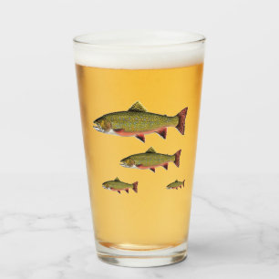 Brook Trout Pub Glass Family Glaskopp