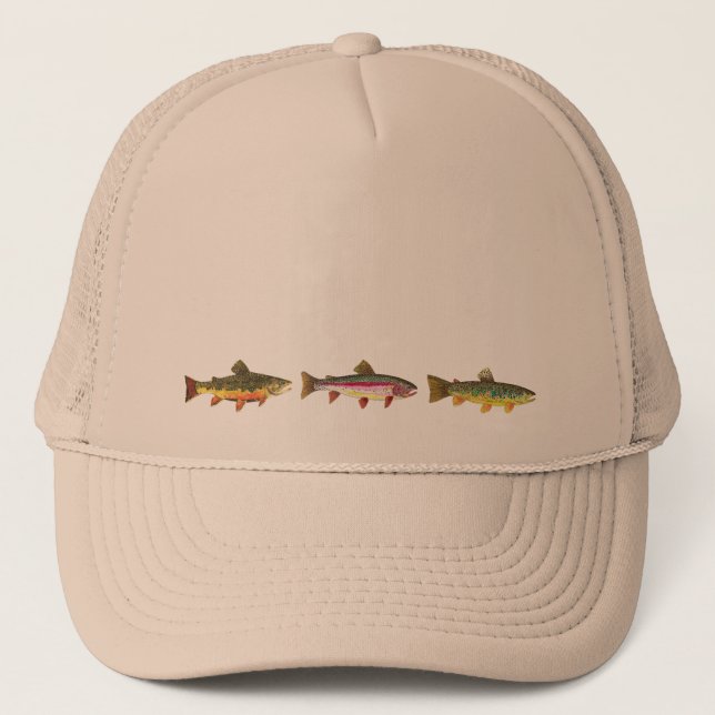 Brook Trout Sport Fishing Truckerkeps (Framsida)