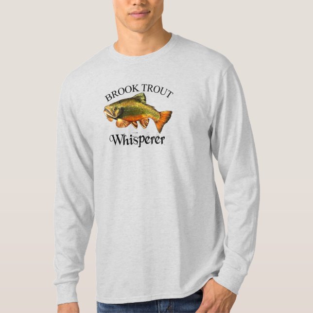 Brook Trout Whisperer Light Långärmad T Shirt (Framsida)