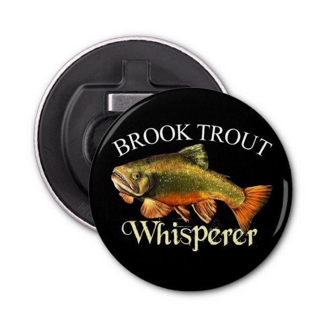 Brook Trout Whisperer Mörk Flasköppnare (Framsidan)