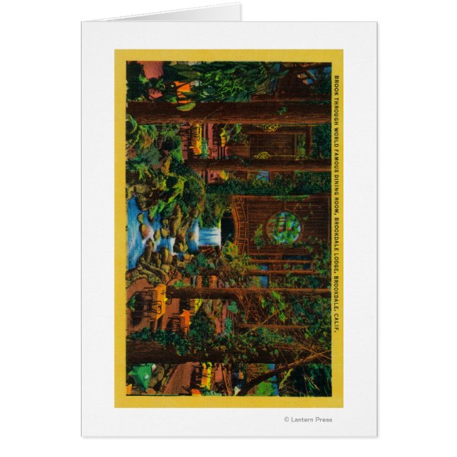 Brookdale Lodge Dining RoomBrookdale, CA Hälsningskort (Framsidan)