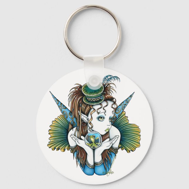 ’Brooke’ Pet Fish Couture Fairy Art Keychain Nyckelring (Framsida)