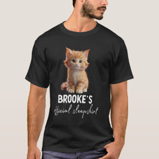 BROOKE'S Officiella Katt Sömnshirt Pyjamas T Shirt