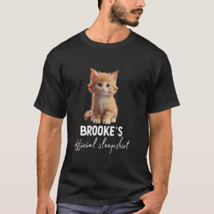BROOKE'S Officiella Katt Sömnshirt Pyjamas T Shirt
