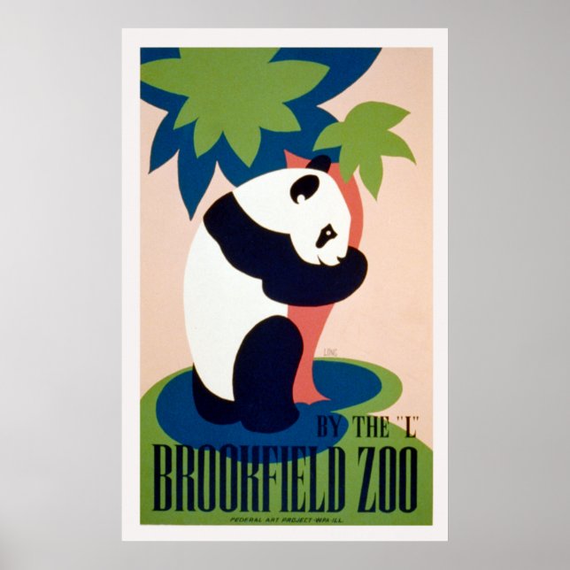 Brookfield Zoo-by the "L" / Long. Poster (Framsidan)