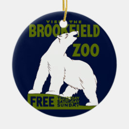 Brookfield Zoo, Federal Art Programme Poster 1936 Julgransprydnad Keramik