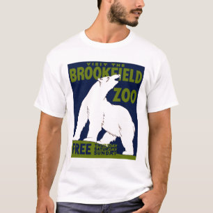 Brookfield Zoo, Federal Art Programme Poster 1936 T Shirt