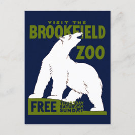 Brookfield Zoo, Federal Art Programme Poster 1936 Vykort