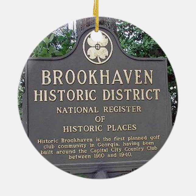 Brookhaven Atlanta, Dubbla Sided jul Ornamen Julgransprydnad Keramik (Baksidan)