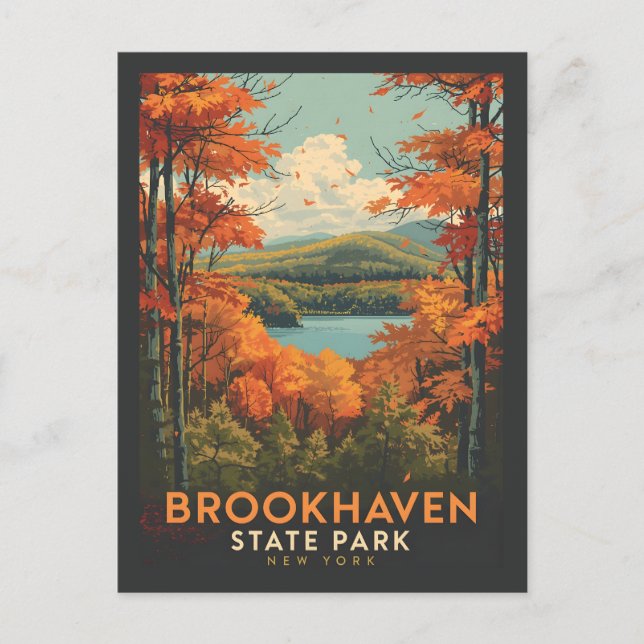 Brookhaven State Park - New York Vykort (Framsida)