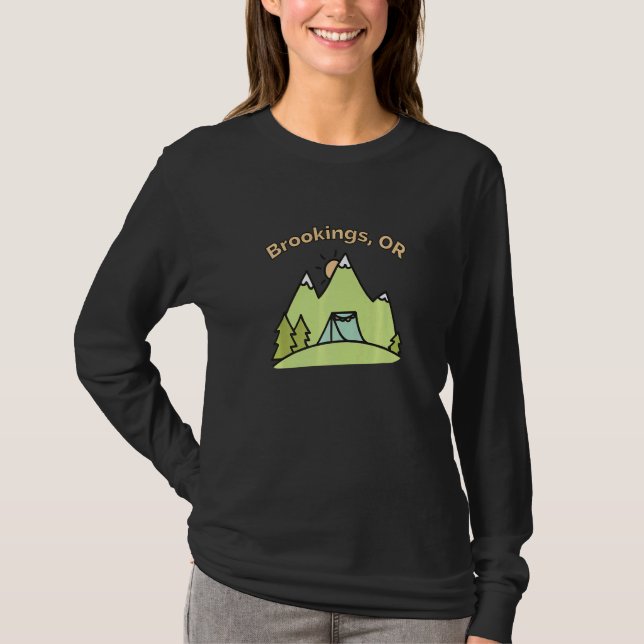Brookings- eller bergsbergarter som klättrar i kö  t shirt (Framsida)