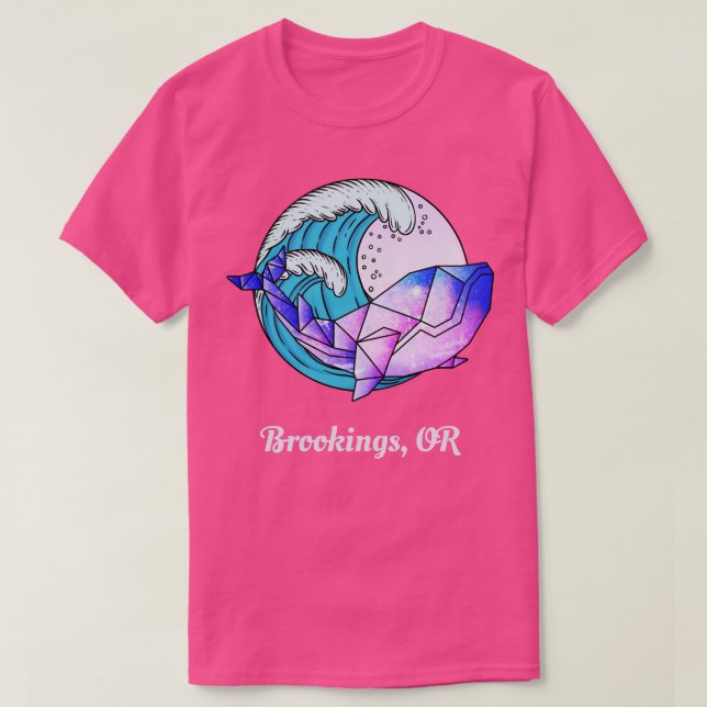 Brookings ELLER japansk färgad Geometric Orca Kill T Shirt (Design framsida)