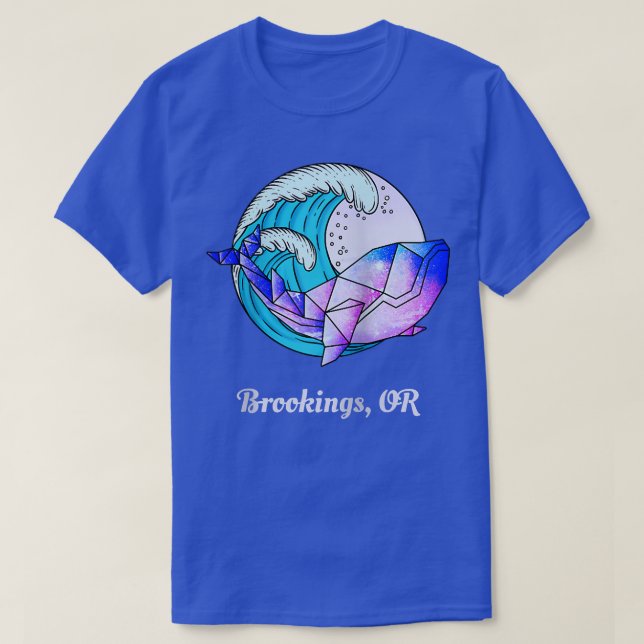 Brookings ELLER japansk färgad Geometric Orca Kill T Shirt (Design framsida)