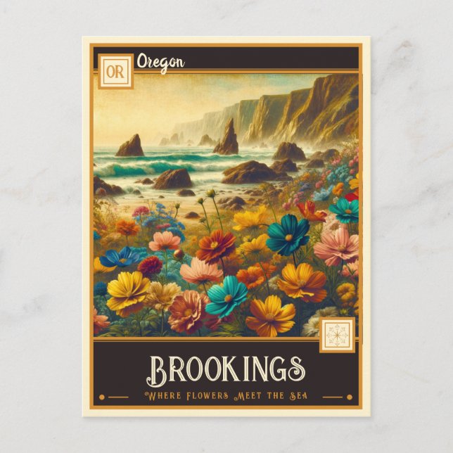 Brookings, Oregon | VINTAGE Vykort (Framsida)