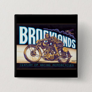 "Brooklands Tävla för motorcyklar" Knapp