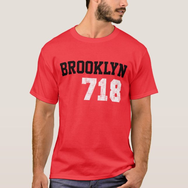 Brooklyn 718 t shirt (Framsida)