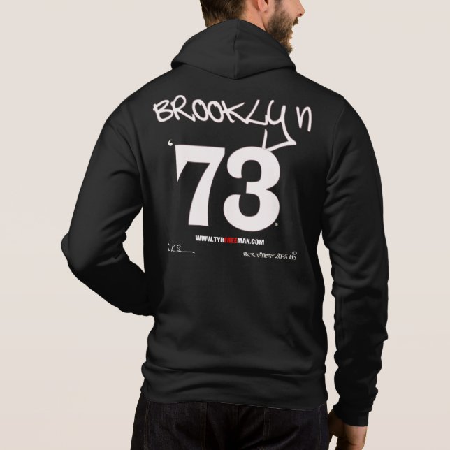 BROOKLYN 73 HOODIE (välj endast mörk färg) T Shirt (Baksida)