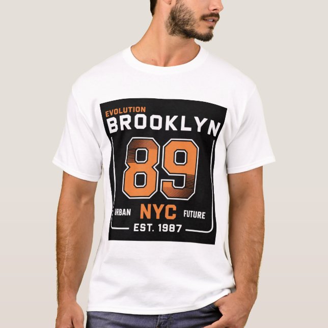 Brooklyn 89 New York T Shirt (Framsida)