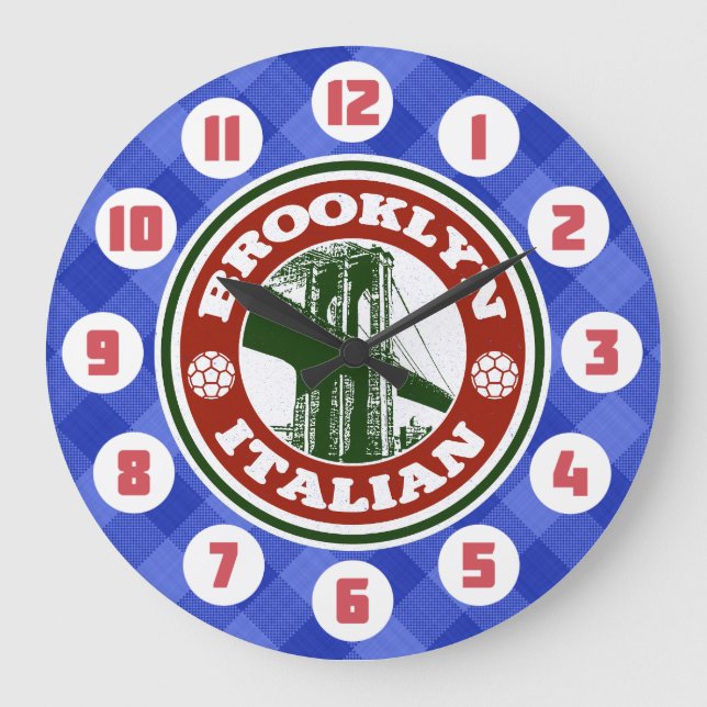 Brooklyn American Round Clock Stor Klocka (Framsida)