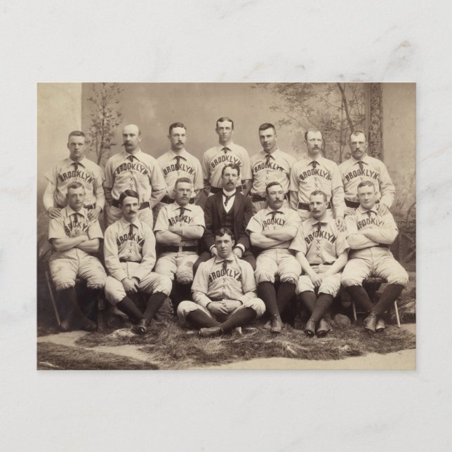 Brooklyn Baseball Team, 1889 Vykort (Framsida)