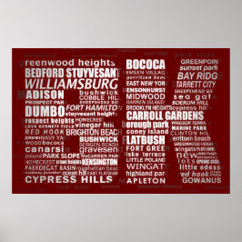 Brooklyn BK NYC Poster Skriv ut