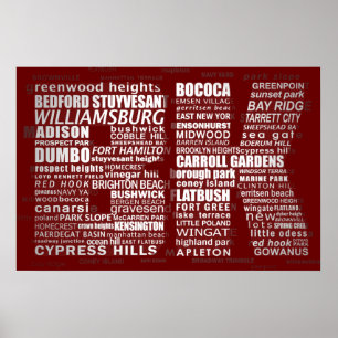 Brooklyn BK NYC Poster Skriv ut