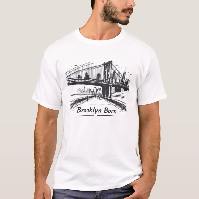 ’Brooklyn Born’ T-Shirt (Framsida)