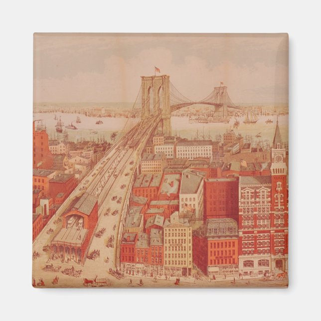 Brooklyn Bridge, 1883 Magnet (Framsidan)