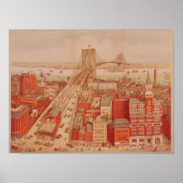 Brooklyn Bridge, 1883 Poster