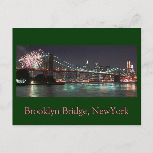 Brooklyn Bridge 2009, Brooklyn Bridge, NewYork Vykort (Framsida)