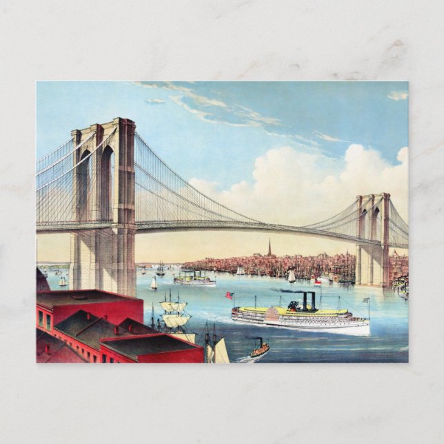 Brooklyn Bridge 2 Vykort (Framsida)