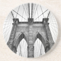 Brooklyn Bridge Architectural Black & White Photo