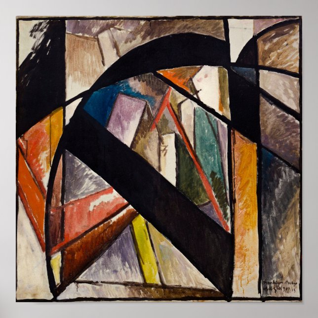 Brooklyn Bridge av Albert Gleizes Poster (Framsidan)