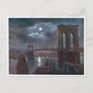 Brooklyn Bridge av Moonlight Vykort