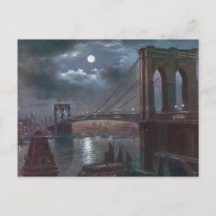 Brooklyn Bridge av Moonlight Vykort