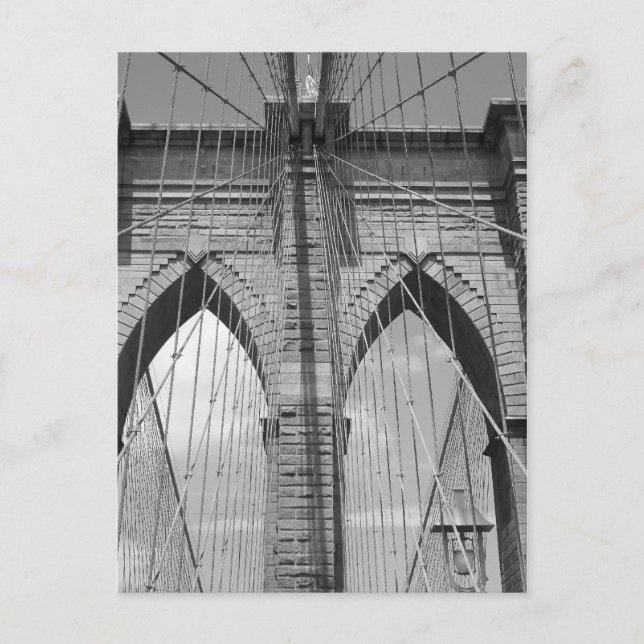 Brooklyn Bridge - B&W-vykort Vykort (Framsida)