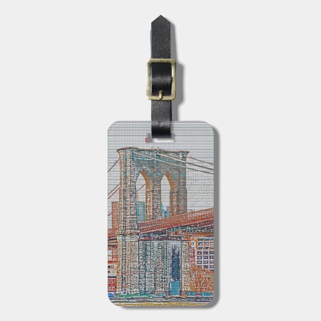 Brooklyn Bridge. Bagagebricka (Vertikal Framsida)