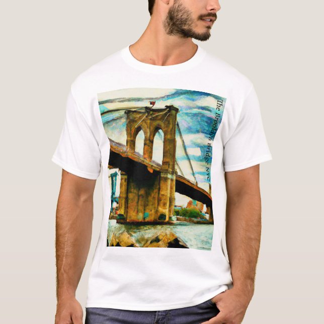 Brooklyn Bridge Basic T-Shirt (Framsida)