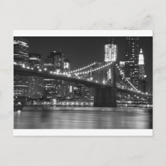 Brooklyn Bridge - Black and White Vykort