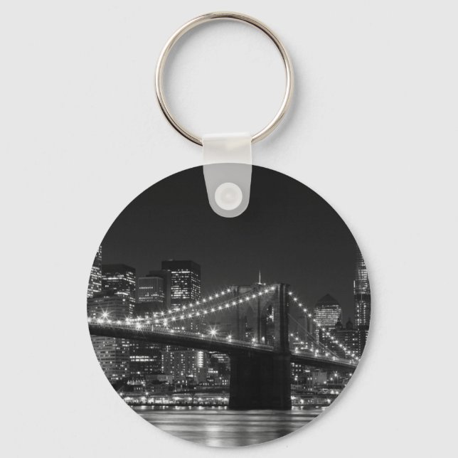 Brooklyn Bridge Black/White Keychain Nyckelring (Framsida)