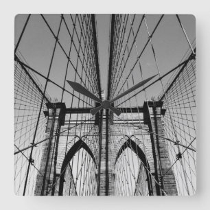 Brooklyn Bridge Fyrkantig Klocka