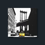 Brooklyn Bridge Gult Taxi New York City Nyc Canvastryck<br><div class="desc">Brooklyn Bridge Gult Taxi New York City Nyc Pop Art Canvas Art Print.</div>