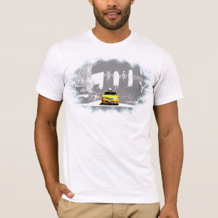 Brooklyn Bridge Gult Taxi New York City Nyc T Shirt