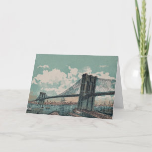 Brooklyn Bridge-hälsningskort Kort