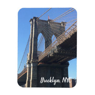 Brooklyn Bridge Himlar New York City NYC-foto Magnet